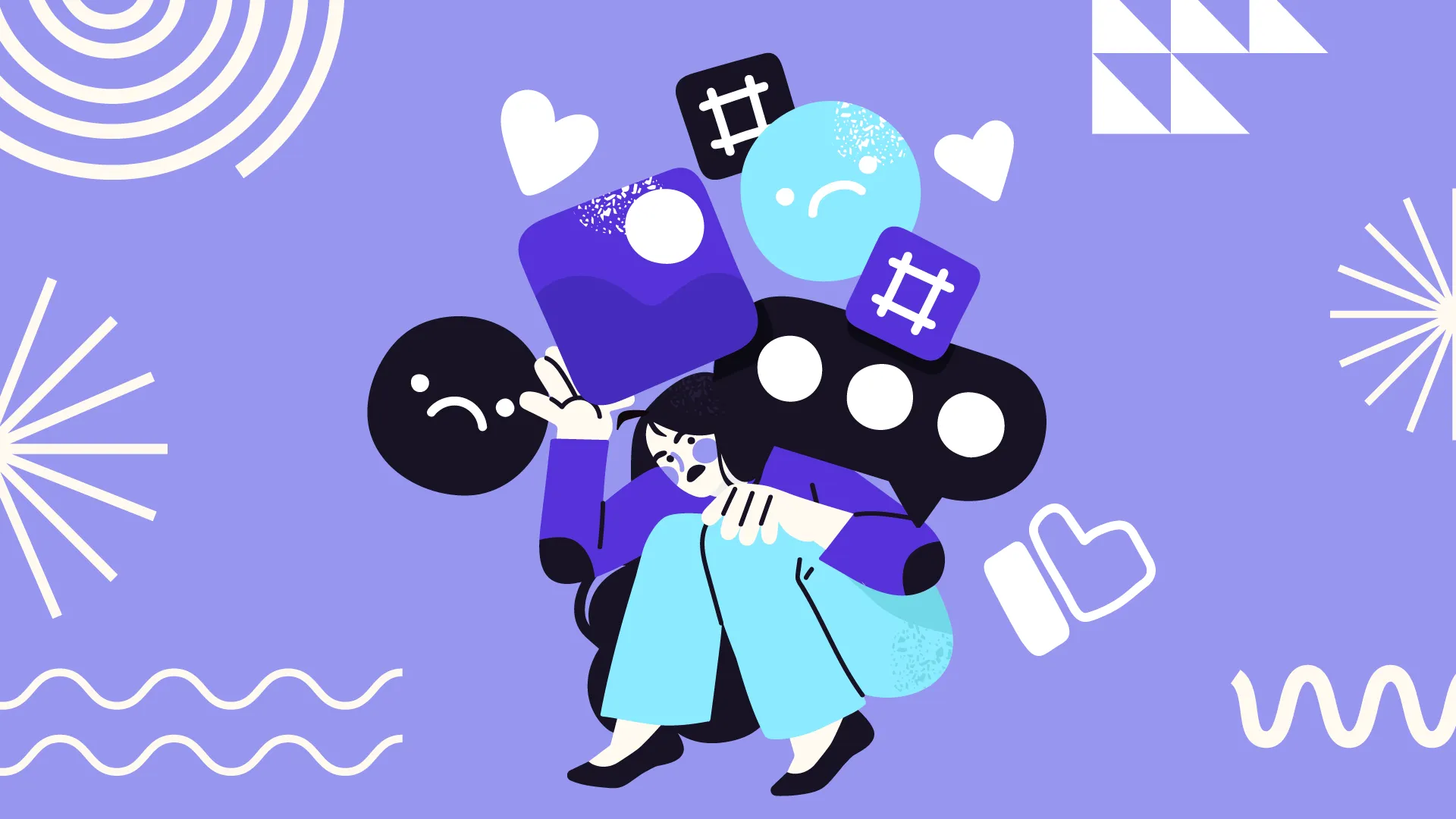 Illustration of an overwhelmed employee and ways to support staff experiencing panic attacks at work